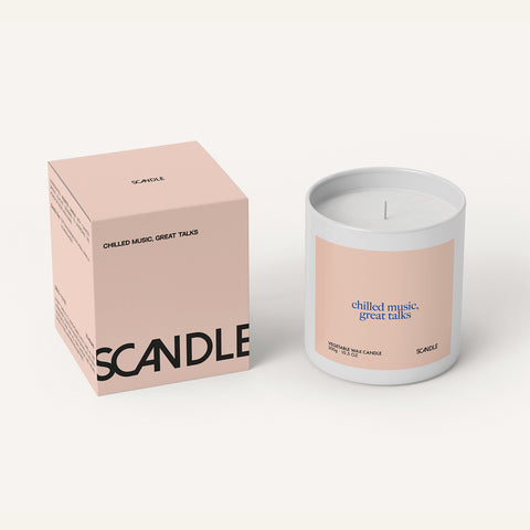 'Chilled Music, Great Talks' Handcrafted Scented Candle